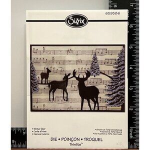 Sizzix Thinlits Winter Deer Die 659586 MUSICAL NOTE ELLISON  THINLITS